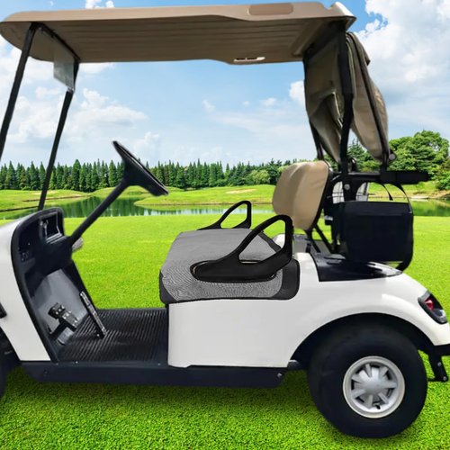 iLSKW Golf Cart Seat Cover Blanket Fit Club Car Precedent/DS (2000-UP) EZGO TXT/RXV Front Seat Cushion, Universal Golf Cart Seat Covers Towel with 2 Pockets for All Seasons
