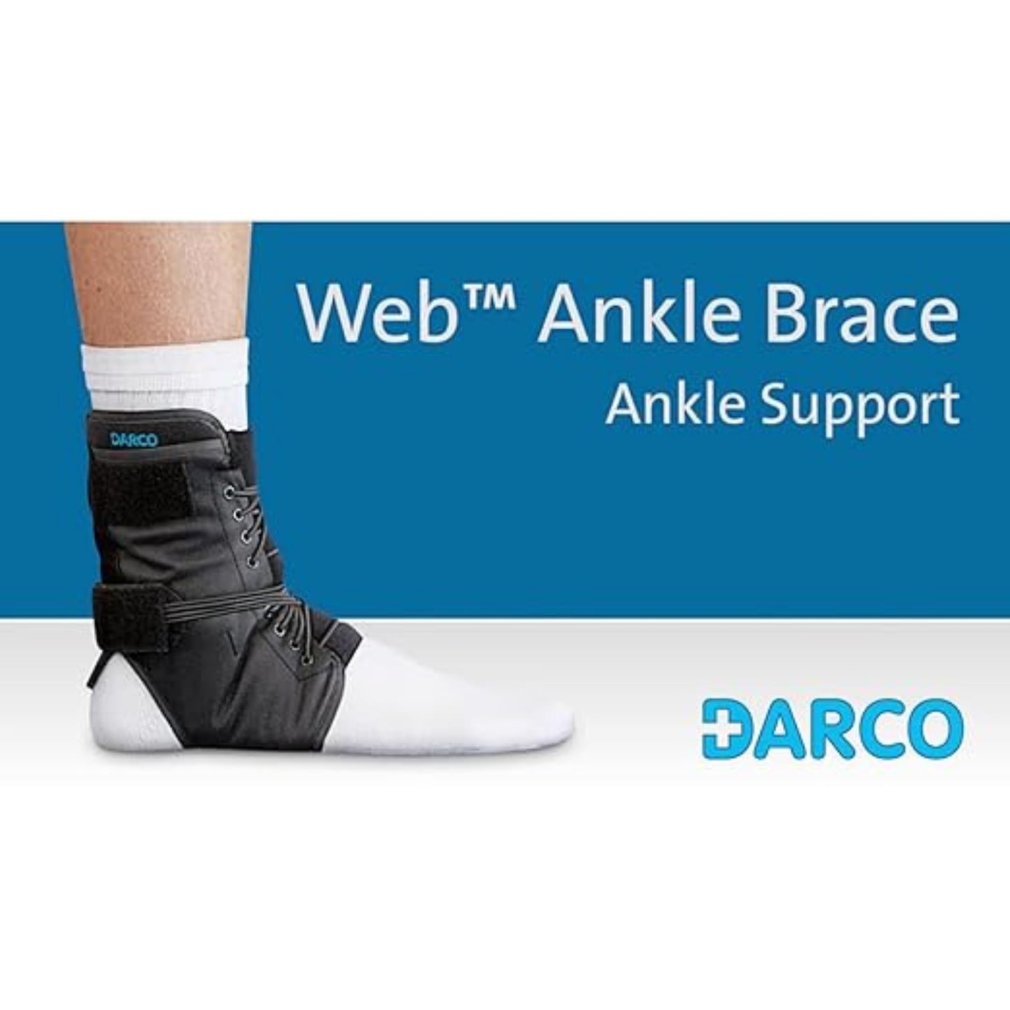 Darco Web Ankle Brace with Bungee Closure Size Medium -Womans Shoe 9.5-11 Mens -7.5-10