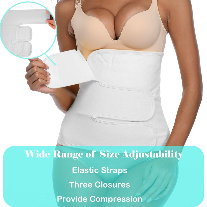 PAZ WEAN Abdominal Surgical Binder Wrap for Stomach Post Surgery Compression C section Postpartum Support Recovery after Hysterectomy Belly Band