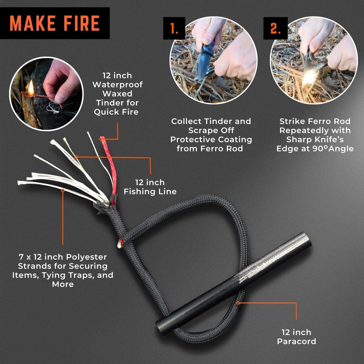 Tactiko 4-in-1 Folding Pocket Knife - Emergency Seatbelt Cutter, Glass Breaker & Fire Starter | EDC Tool for Camping & Hiking (Brown)