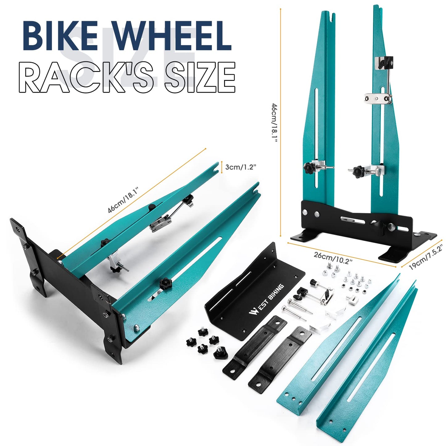 XIWUEI Wheel Truing Stand - Professional Bicycle Wheel Maintenance with Spoke Wrench, Removable Multi-function Bicycle Wheel Alignment Repair Tool ,Great Tool for Rim Truing For MTB Road