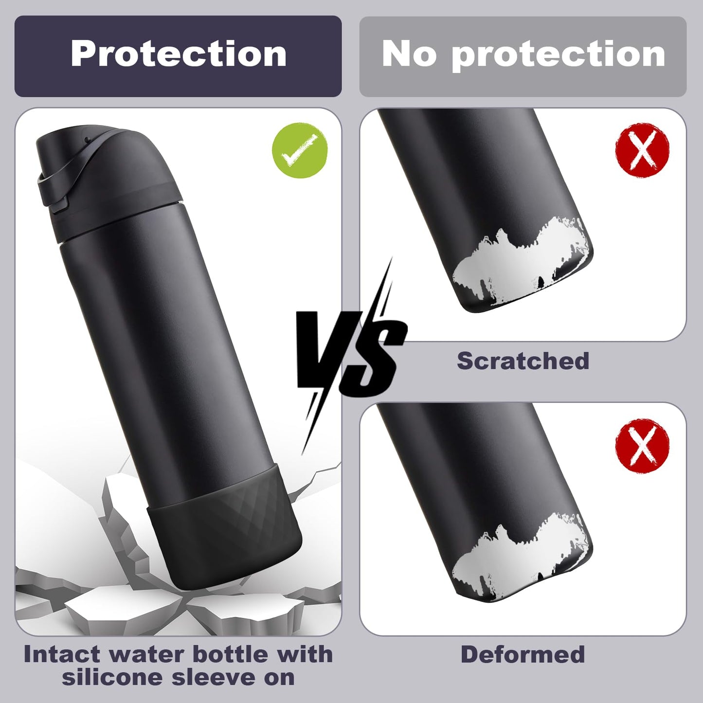 Beonsky Silicone Boot for Owala Water Bottle 24 oz, Anti-Slip Protective Sleeve for FreeSip/Twist/Flip Stainless Steel Water Bottles Accessories