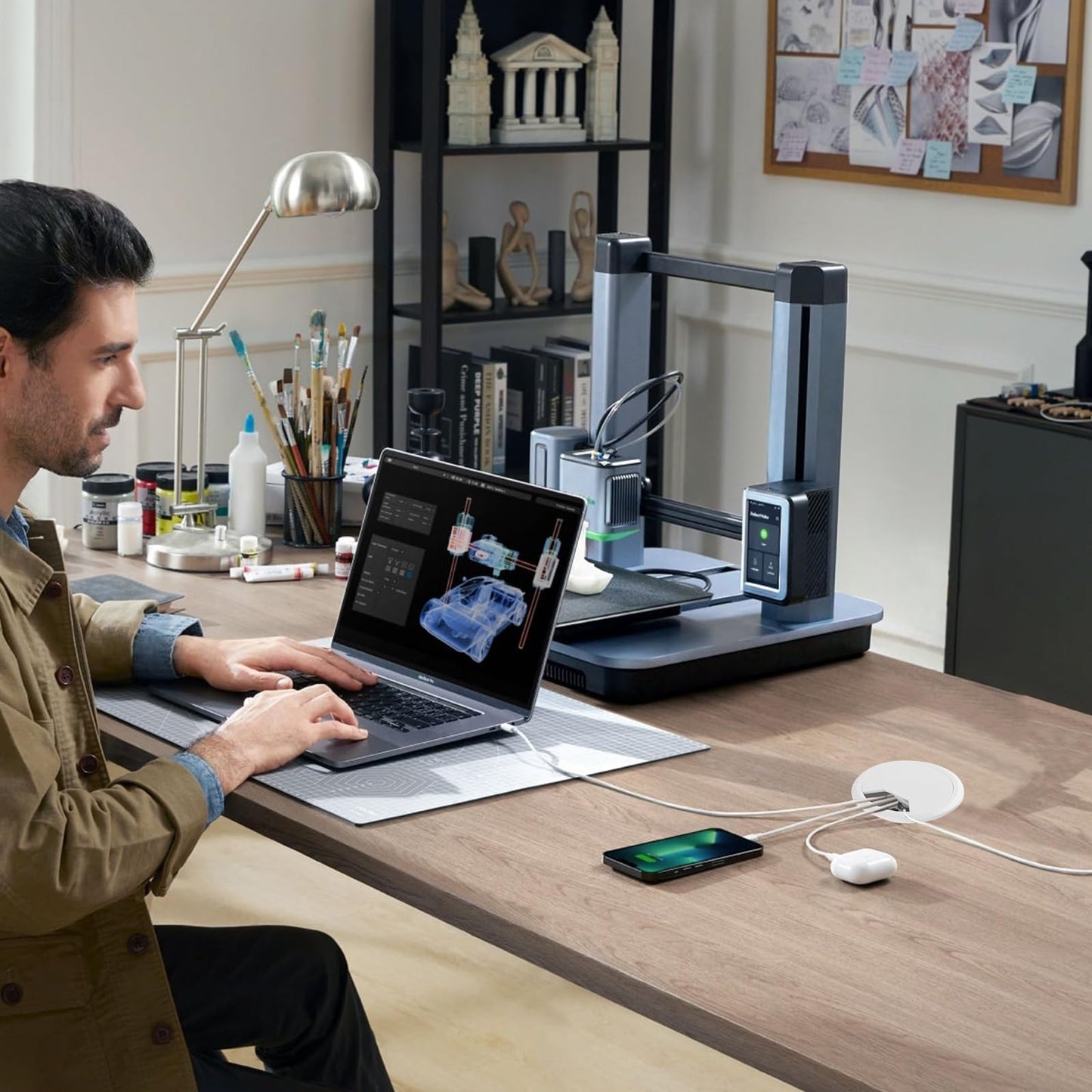 Desk Grommet 2 Inch (50 mm) 10 Pieces, Desk Hole Cover for Cables White, ABS Plastic Grommet Hole Cover with Hole Saw for Wires Cables Through The Countertop by XIOGZAXI