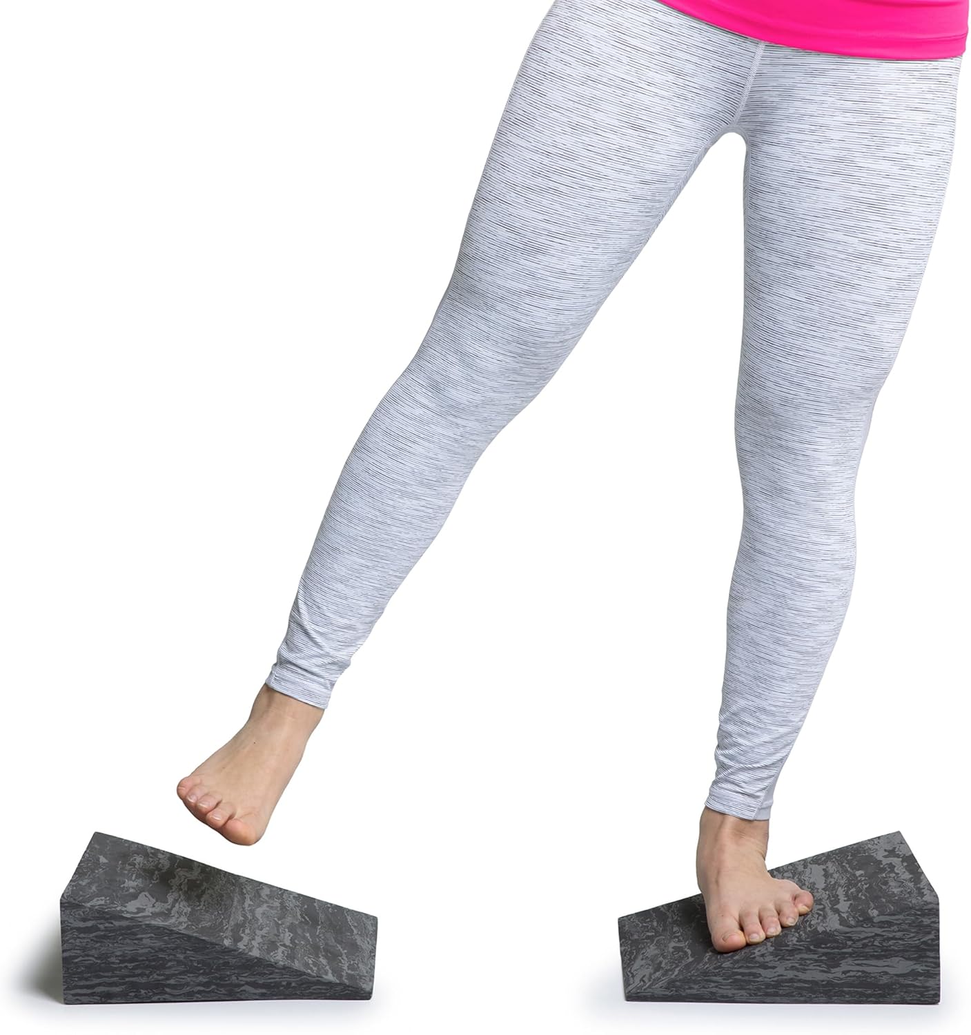 OPTP PRO-Slant Squat Wedge Pair - Professional Foam Incline Board for Calf, Ankle & Foot Stretching