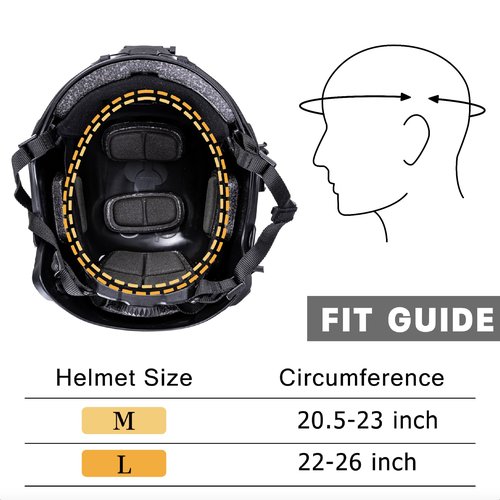 FMATAL GEAR Maritime Fast Helmet ABS for Airsoft Helmets Tactical Helmet Paintball Outdoor Sports Hunting Shooting (L/XL, DE)