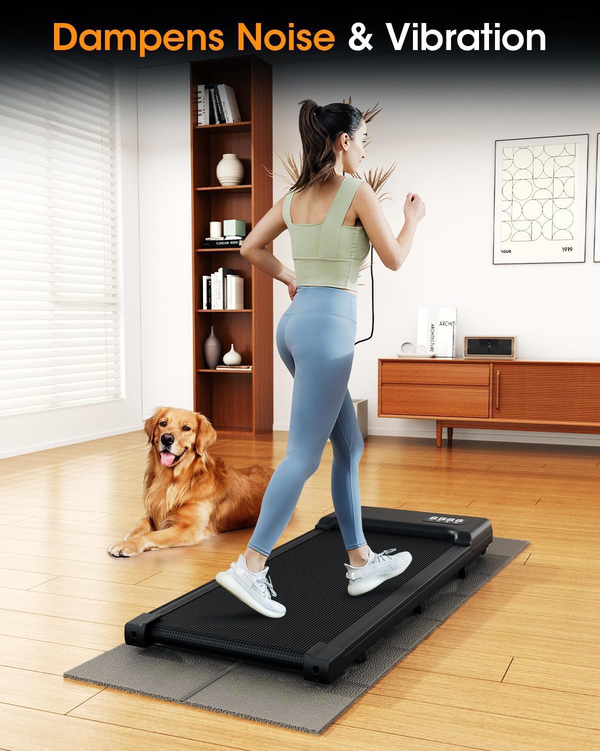 Regine Switzerland Treadmill Mat - Non-Slip Exercise Equipment Pad for Carpet & Hardwood Floors | 68x24, 1/4" Thick, Grey