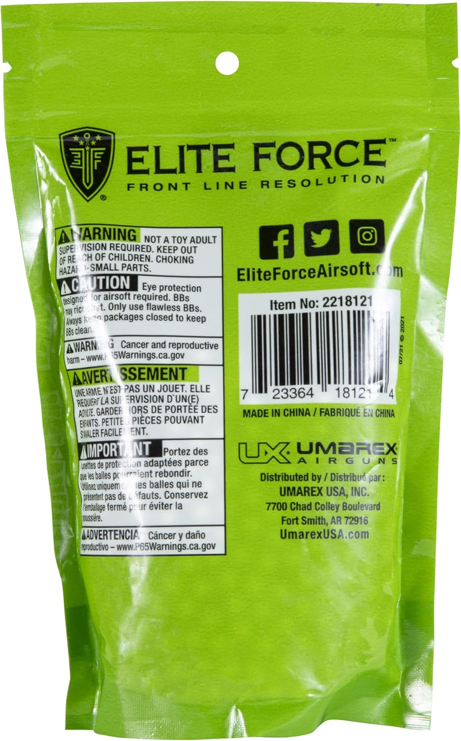 Umarex Elite Force Premium Biodegradable 6mm Airsoft BBs - Eco-Friendly & High Performance