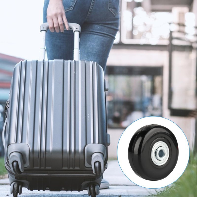 4 Pcs Luggage Replacement Kit, 50mm x 18mm Rubber Replacement Wheels, Luggage Suitcase Replacement Wheels Repair Kit for Suitcase Inline Skate Caster Board
