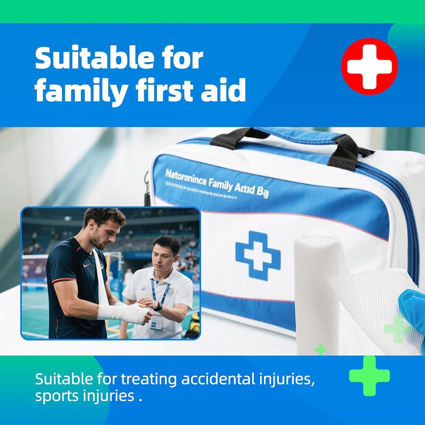 Skiennix Premium Stretch Bandage Wrap - 32 Pack Gauze Rolls, 4" x 4.1 Yards, Latex-Free First Aid Supplies