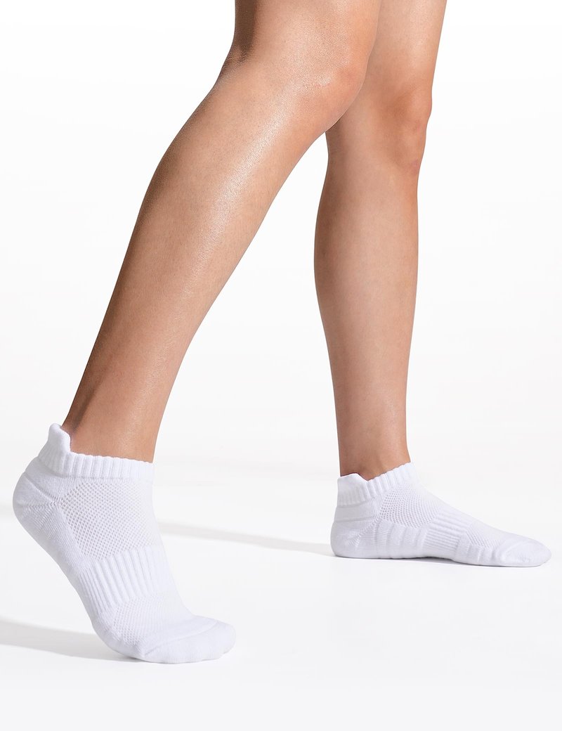 BOOPH Kids Ankle Socks Boys Girls Athletic Cushioned Socks for Running 8 Pairs White 10-14 Years