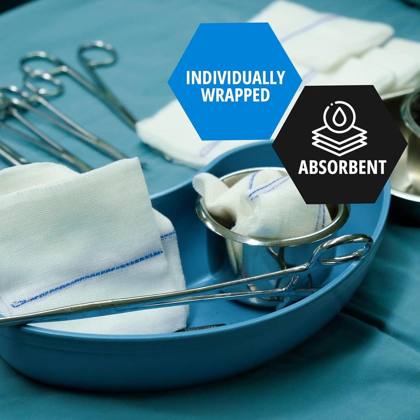 Med Pride Sterile Abdominal Pads - Ultra-Absorbent, Latex-Free, 5”x9” | 50 Individually Wrapped Pads