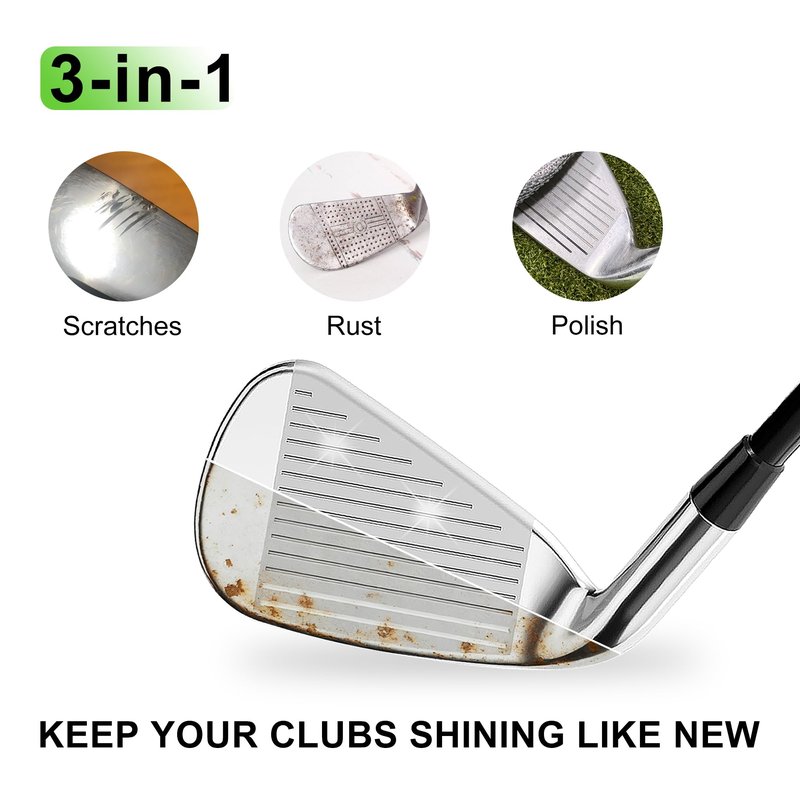 Arttodo Golf Club Polish, Golf Club Cleaner and Scratch Remover, Long Lasting Golf Club Polish for Metal, Zinc, Aluminum & Steel Clubs Golf Accessories