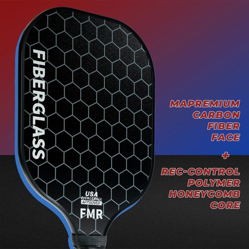 Feel my rhythm Pickleball Paddles Set of 2 with 4 Balls - USAPA Approved Fiberglass Surface, Lightweight, Non-Slip Grip - Premium Paddle Set for All Skill Levels Indoor & Outdoor (Black)