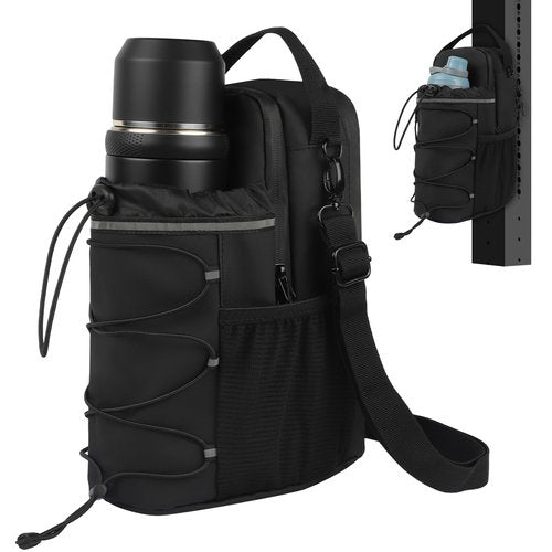 Magnetic Gym Bag & Water Bottle Holder for Men & Women | Fits 20oz to 64oz Bottles | Crossbody Sling with 4 Strong Magnets | Waterproof 900D Fabric with Phone & Key Pockets for Fitness, Gym & Sports