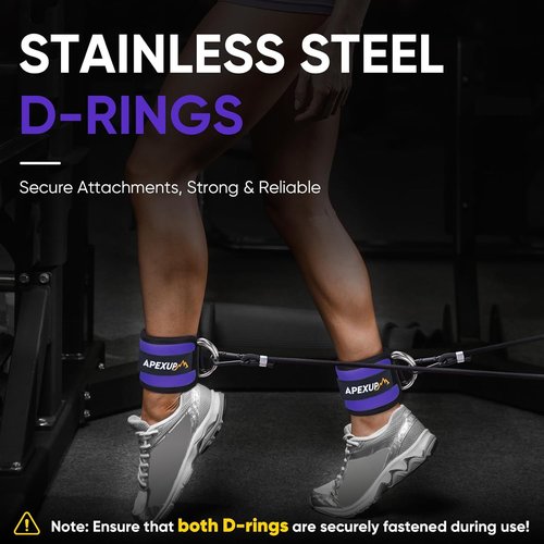 APEXUP Ankle Strap - Adjustable Cable Machine Resistance Bands for Glute Workouts & Leg Extensions