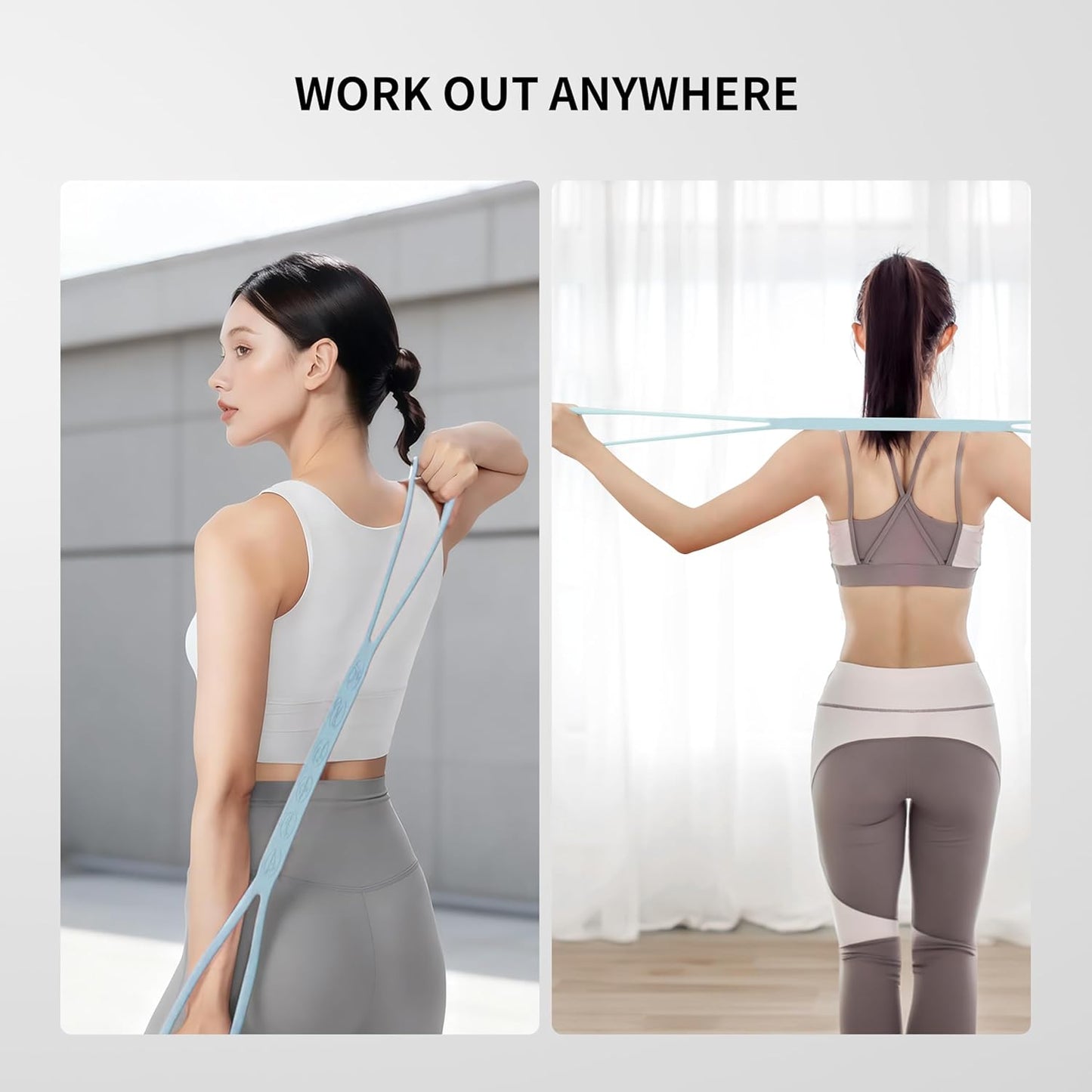 PROIRON Figure 8 Resistance Bands - Versatile 15/25/35 LBS for Yoga & Strength Training | Ideal for Arms, Chest & Shoulders