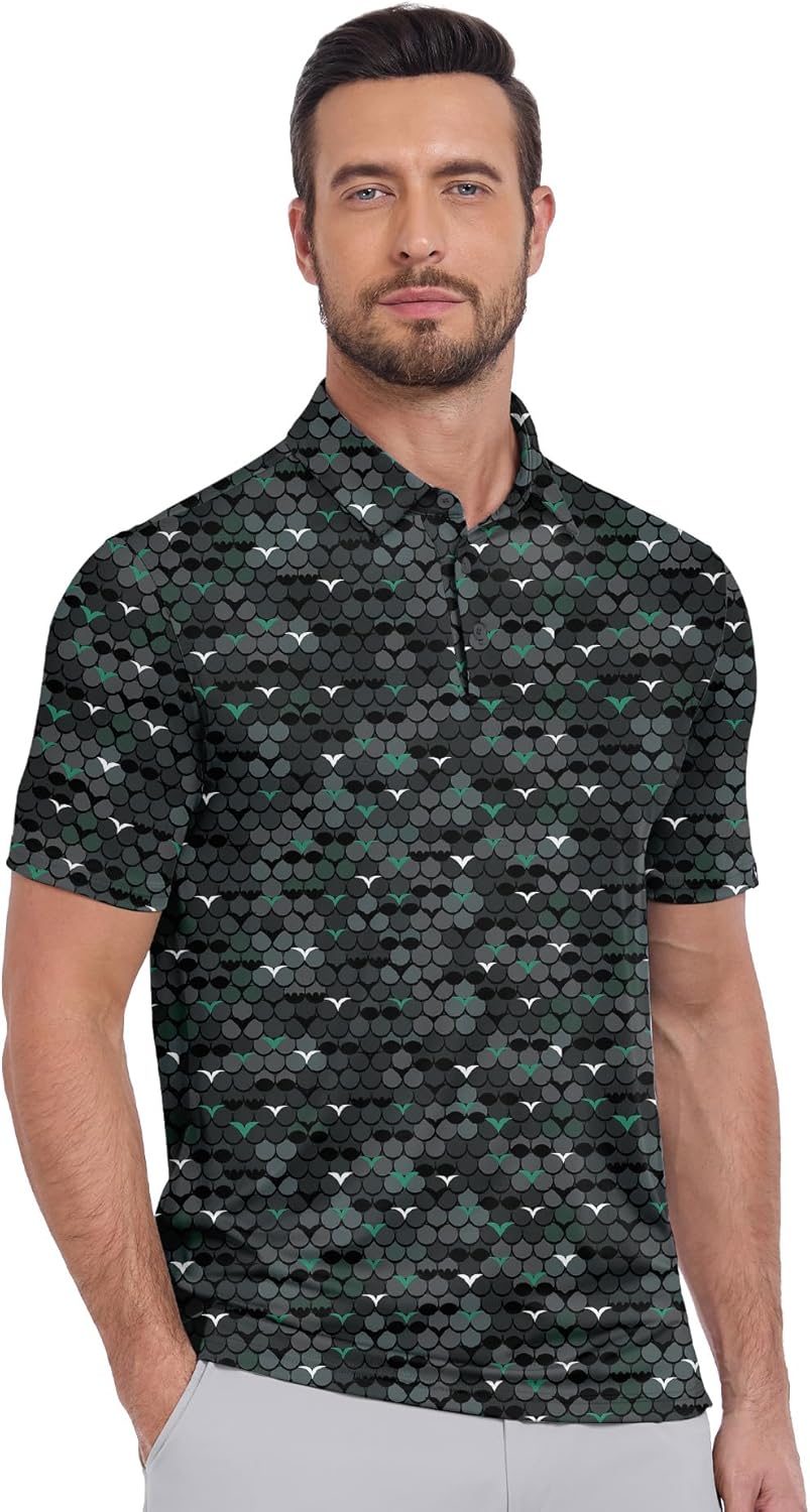 SWISSWELL Men's Performance Golf Shirt - Moisture-Wicking Short Sleeve Design for Comfort