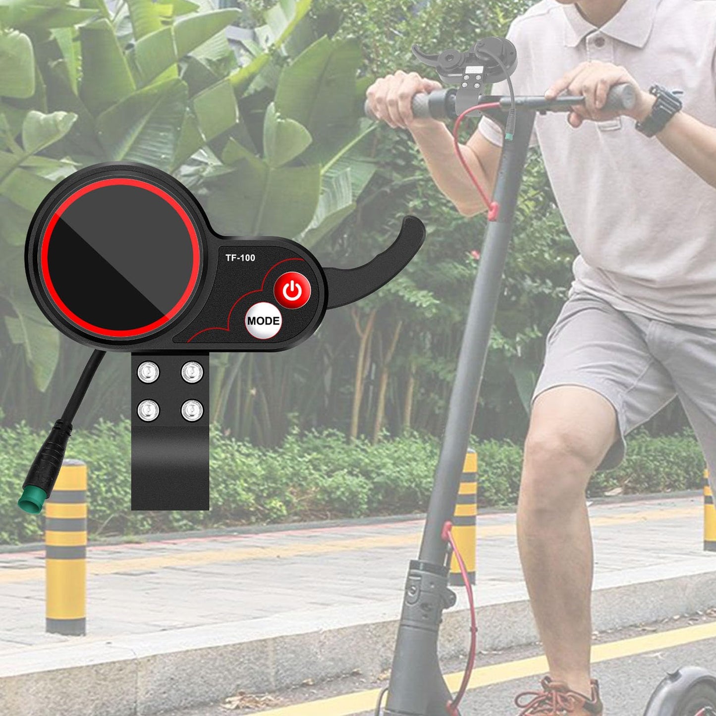 TF‑100 Display 5 Pin for KUGOO for M4 Electric Scooter Display Panel Communication Instrument KickScooter Controller LCD Dashboard Display Screen