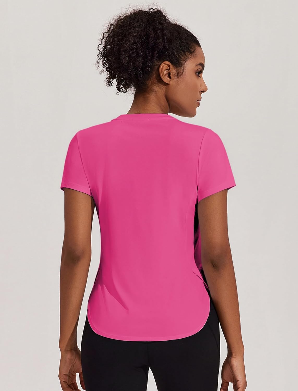 PINSPARK Workout Tops for Women - UPF 50+ Short Sleeve Yoga Shirts with Side Slits | Loose Fit Gym Tee