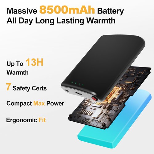 Heated Socks for Men Women with App Control, 8500mAh Battery Rechargeable Electric Work Up to 13 Hours 4 Heat Settings Washable Winter Warm Feet and Outdoor for Hunting Skiing Cycling Camping