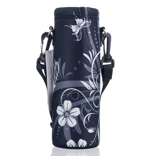 AUPET Water Bottle Carrier,Insulated Neoprene Water bottle Holder Bag Case Pouch Cover 1000ML or 750ML,Adjustable Shoulder Strap, Great for Stainless Steel and Plastic Bottles