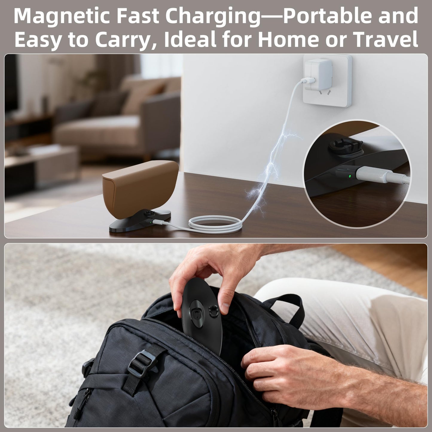 HiBloks Magnetic Charging Stand for Ray-Ban Meta Charging Case (Gen 1 & 2), USB-C Detachable Charger Dock Smart Glasses Accessories Charger Case Holder with 3.9FT USB C Cable