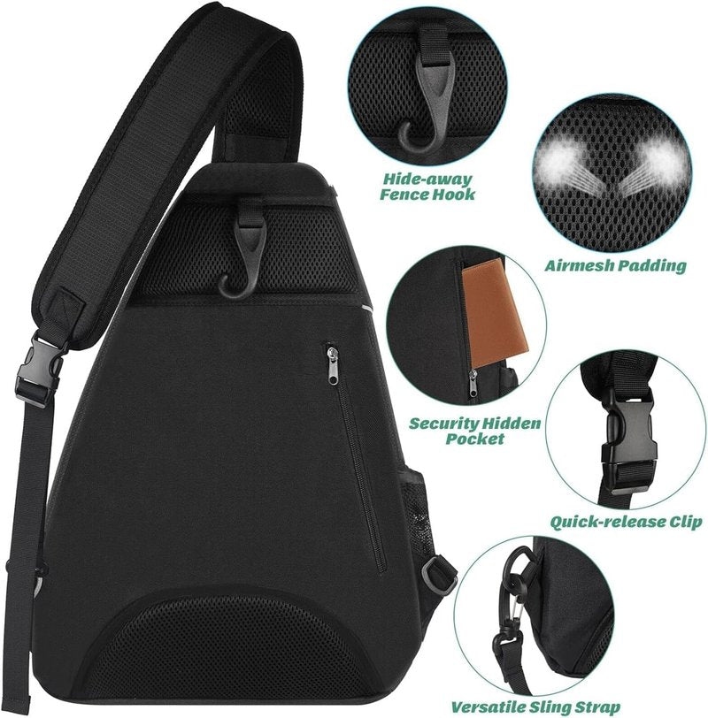 SSZYace Tennis Bag for Men Women Tennis Racket Bags Tennis Backpack for Women Men Waterproof Crossbody Sling Pickleball Bags Pickleball Bag for Boys Girls Youth Tennis Racket Bag