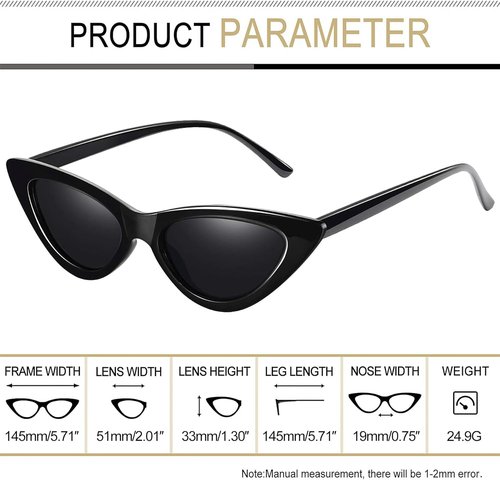 Joopin Polarized Cat Eye Sunglasses - Vintage Style UV400 Protection for Women | Chic Fashion Accessory