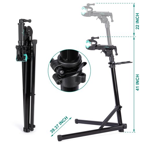 cyclists Bike Repair Stand(Max Load 110lbs)- Bike Stand for Workstand Maintenance - E Bike Repair Stand Bicycle Shop Home Mechanics for Mountain Bike and Road Bike (Max load 55lbs)