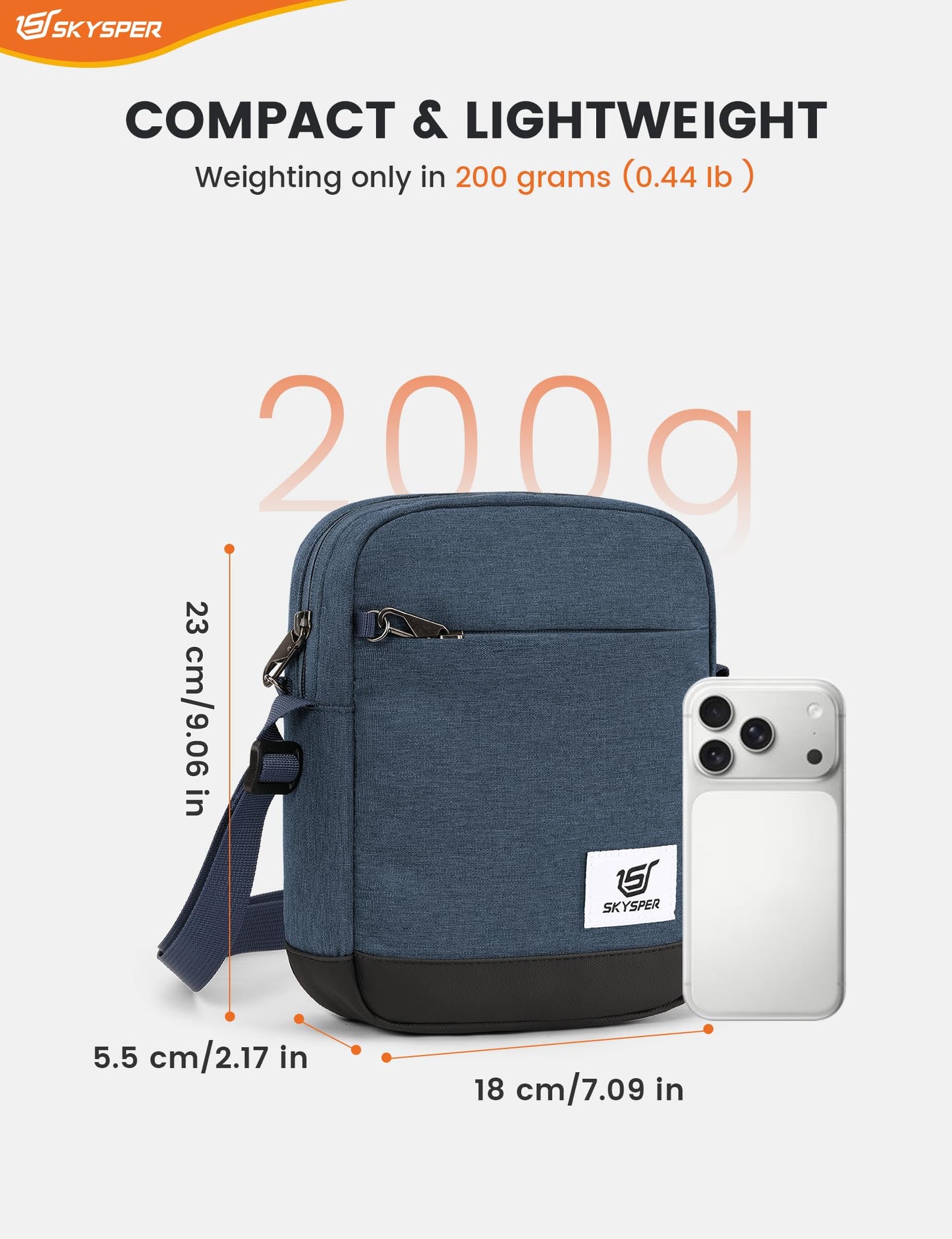SKYSPER Small Anti Theft Crossbody Bag RFID MIni Sling Bag Travel Purse Small Shoulder Bag