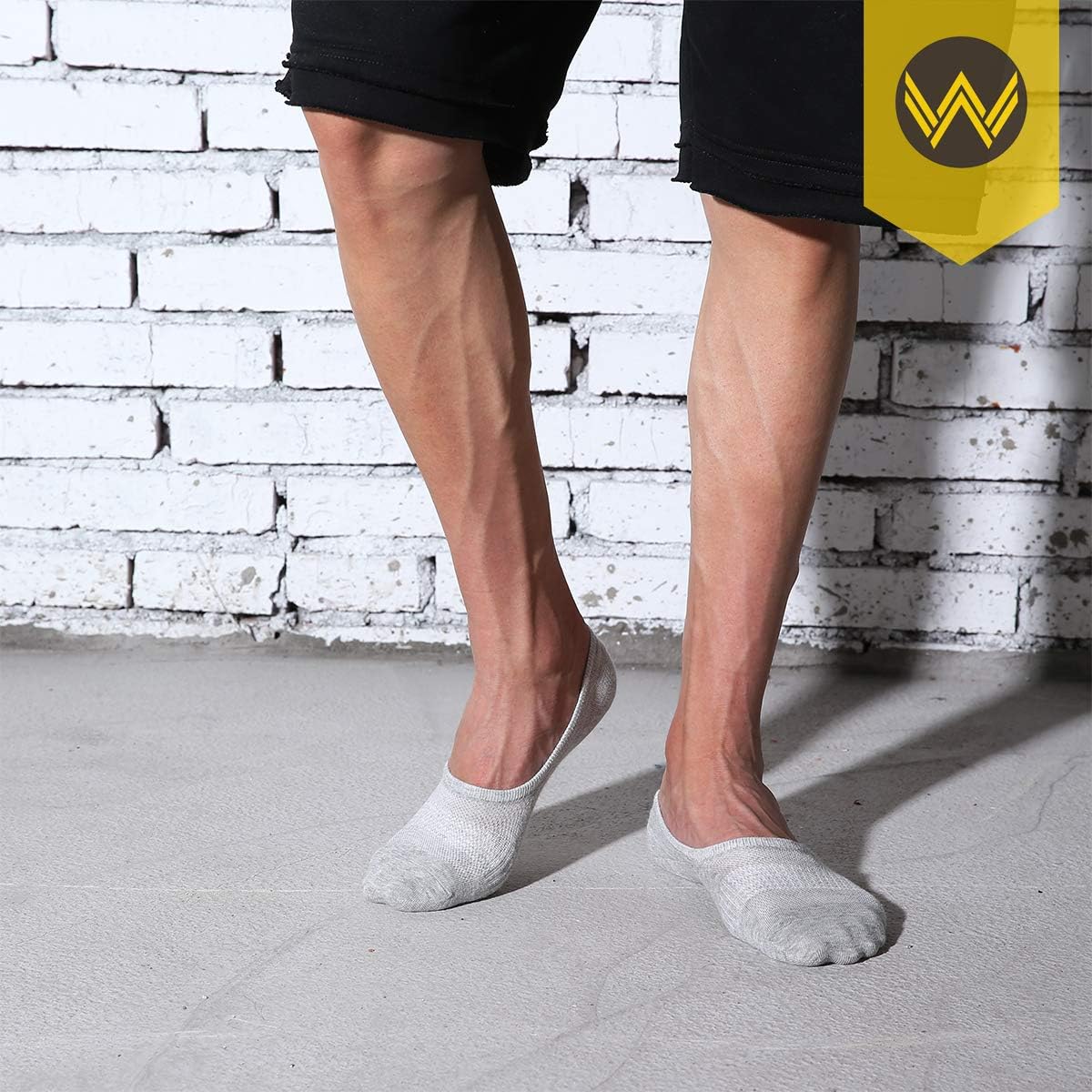 WANDER No Show Socks for Men - Thin, Non-Slip, Low Cut Cotton Socks | Sizes 6-8, 9-11, 12-14