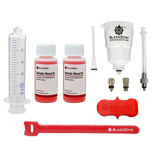 BleedZone Brake Bleed Kit for Zoom Brakes, Bike Kit for Zoom Hydraulic Brakes, Easy Use Hydraulic Brake Bleeder Kit with Reusable Syringes, Hoses, Bleed Block & Adapters for Funnel Compatibility