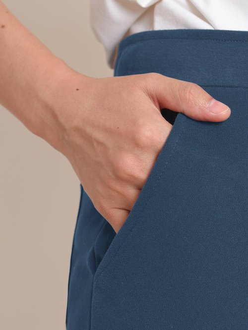 Weintee Women's Petite Sweatpants Jogging Pants with Pockets M Dark Steel Blue