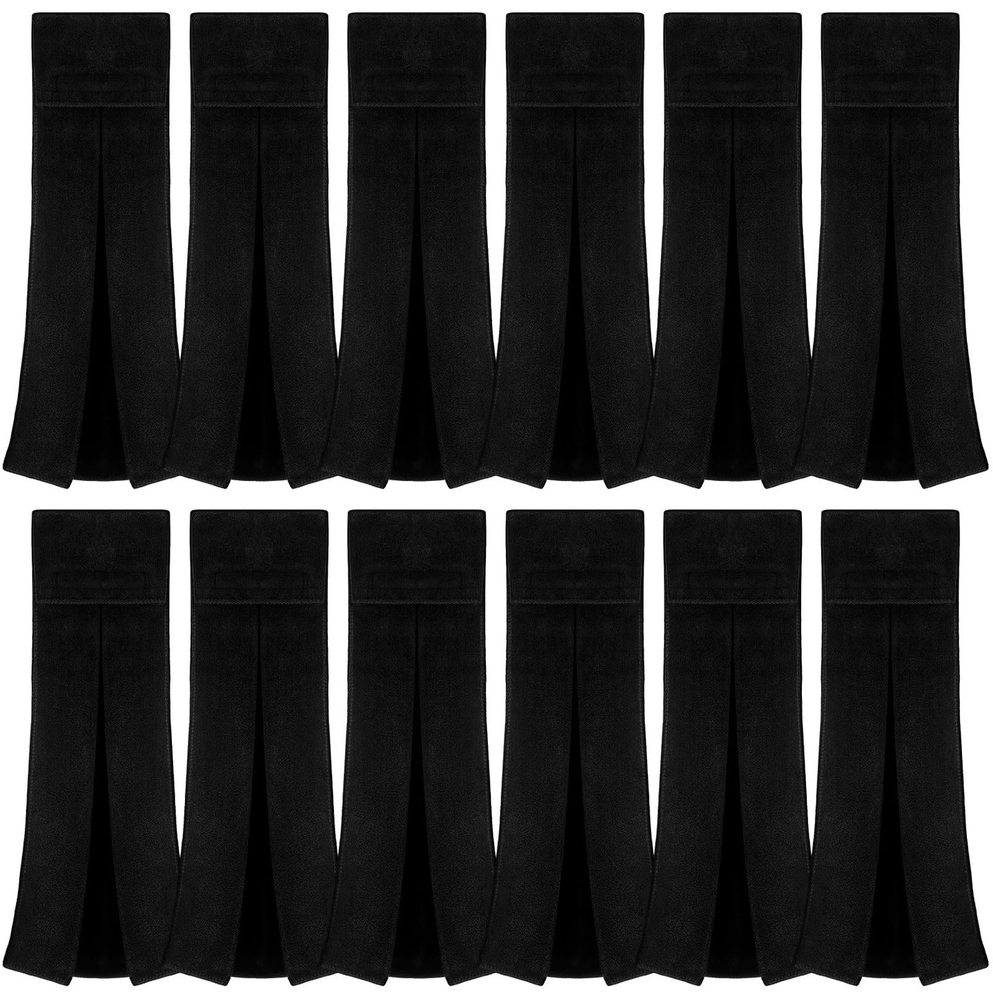 Buryeah 12 Pcs Football Field Towel Closed Loop Accessories Cotton Sports Sweat Towel with Hook and Loop Fastener for Football, Golf, Gym(Black)