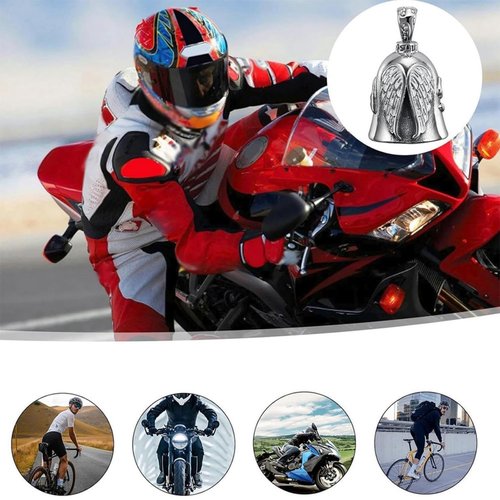 Phidinova Motorcycle Guardian Bell, Lucky Protection with Loud Clear Ring Durable Zinc Alloy for Bikes Riders Pets, Backpacks & Keys