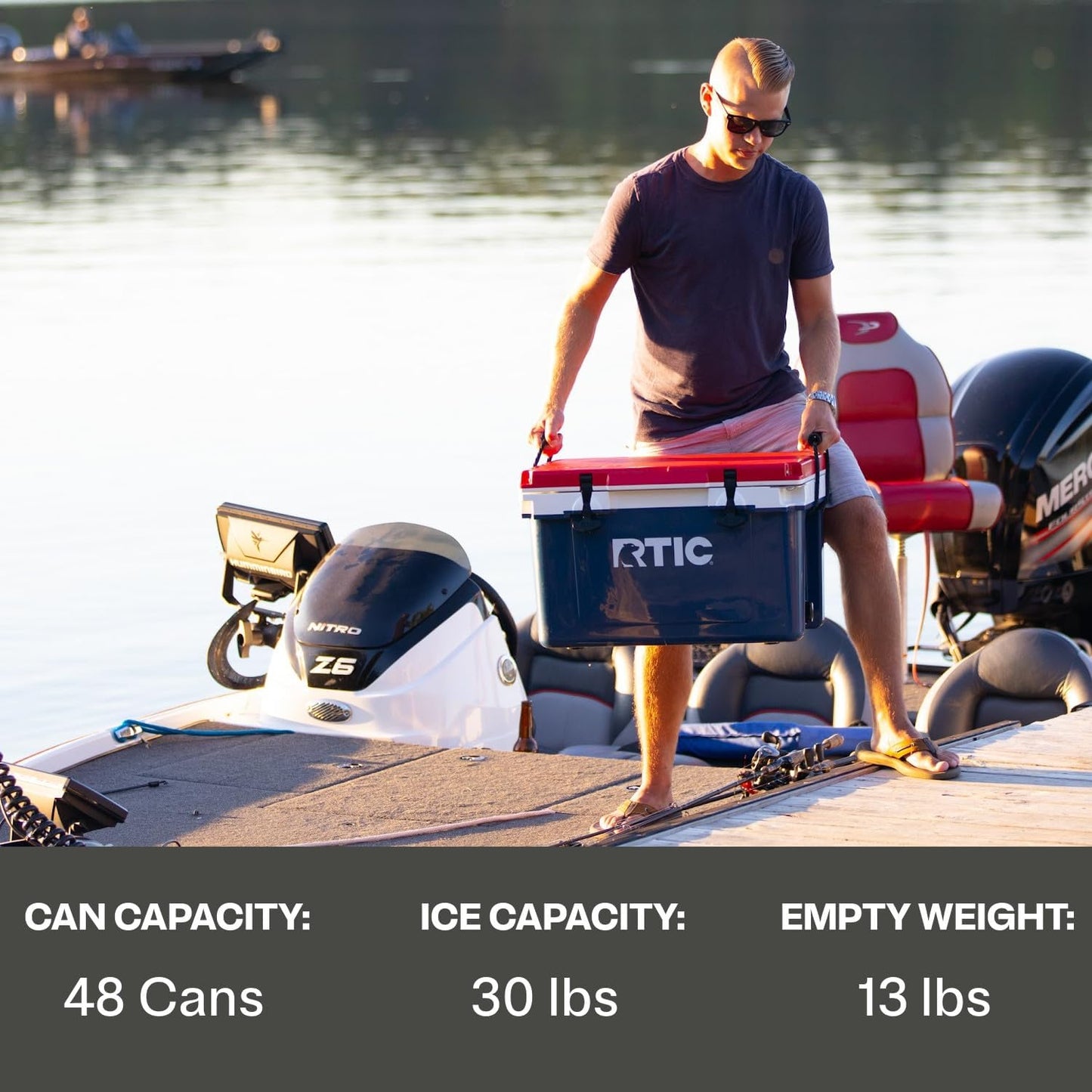 RTIC Ultra-Light 32 Quart Cooler - Insulated Portable Ice Chest for Camping, Beach & Fishing
