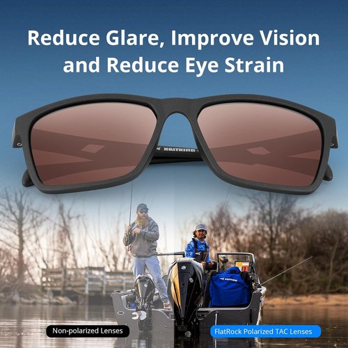 KastKing FlatRock Polarized Sport Sunglasses - UV Protection for Men & Women | Ideal for Driving, Fishing, Cycling, Running
