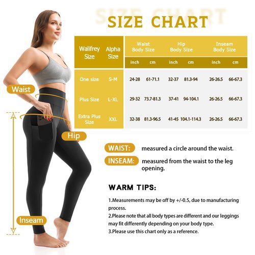 Walifrey Leggings with Pockets for Women 3 Pack, High Waist Womens Leggings (Black LXL)