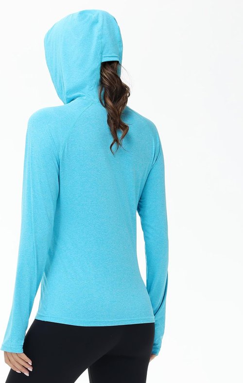Isnowood Women's UV Protection Rash Guard - Lightweight Long Sleeve Shirt for Hiking & Outdoor Activities
