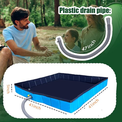 DLZZHDP Portable Shower Pan, Foldable Shower Base, Upgraded Shower Base Bottom Drainage Hole Design, Indoor and Outdoor Shower Base