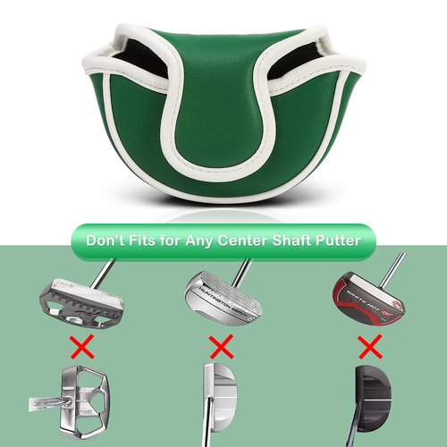 GonaFit Golf Half Mallet Putter Cover Magnetic Half Mallet Headvover Mid Mallet Putter Headcover for Odyssey,Scotty Cameron,Taylormade, Ping, Cleveland,etc