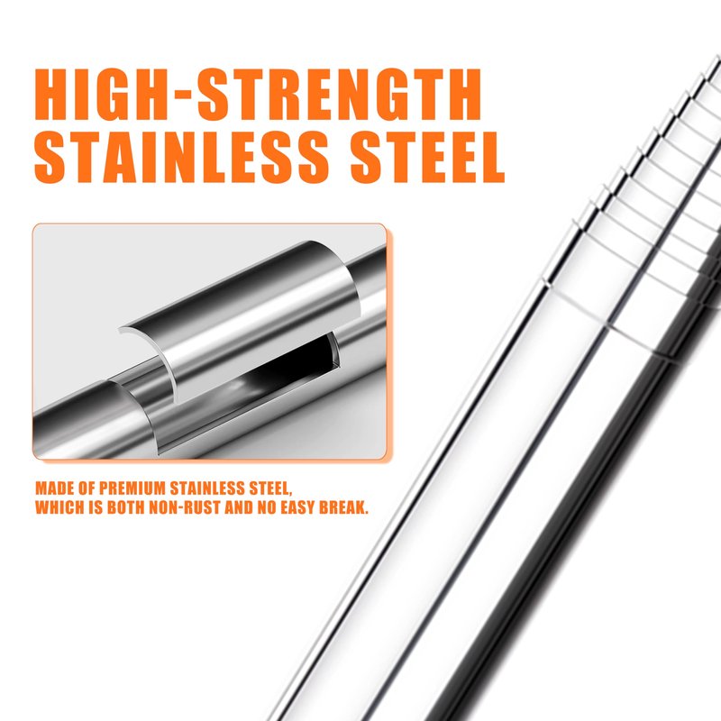 GEAVOUED Golf Ball Retriever 9Ft/12Ft/14.5Ft/16.3Ft/20Ft Golf Ball Retriever Telescopic，Professional Stainless Steel Ball Retriever Tool Golf