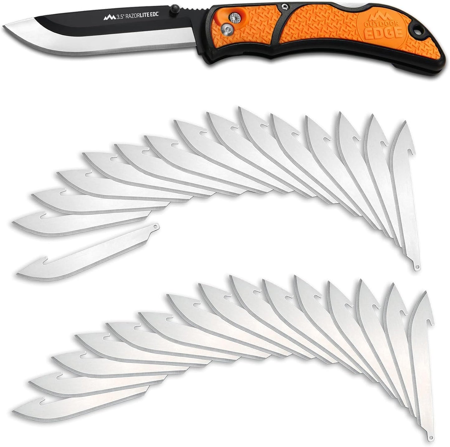 RazorLite EDC Pocket Knife 3.5” - Obsidian Black, Replaceable Blades & Clip for Camping, Hunting, Survival