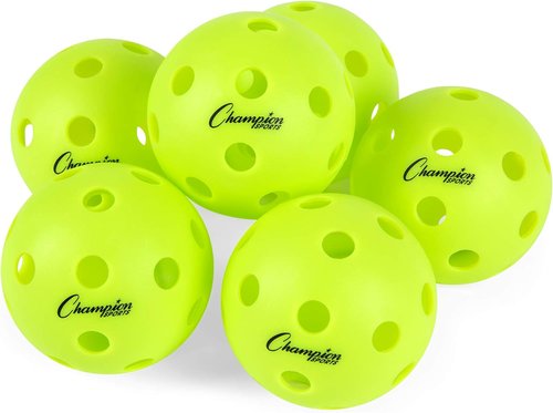 Champion Sports Roto Molded Pickleball Ball Set - Durable Outdoor Balls for All Skill Levels