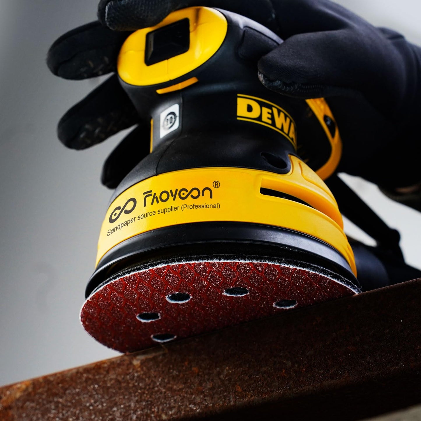 Faoyoon Sanding Disc 5 Inch 8 Hole Hook and Loop, Diamond Shape Orbital Sander Pads 40,60,80,100,120,150,180, 240,320,400 Grit, Sand Paper for Random Orbital Sander, 100-pack