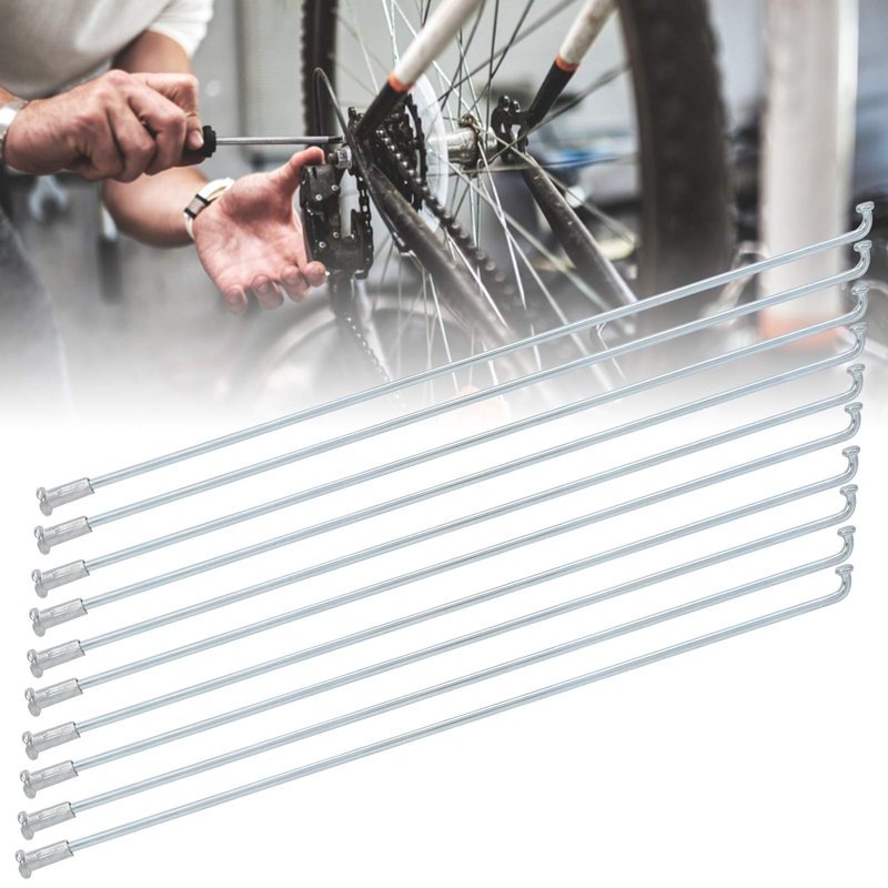 Bicycle Spokes, Durable Stainless Steel 13G 2.2mm Spokes for Adult Tricycles, Repair Kits, and Mobility Scooters