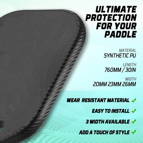 AMA SPORT Pickleball Paddle Edge Guard Tape 3 Pack 3K Texture Edge Protection Tapes 26mm Width Paddle Edge Cover Perfectly Fits Curved Edge Without Wrinkling (Black)