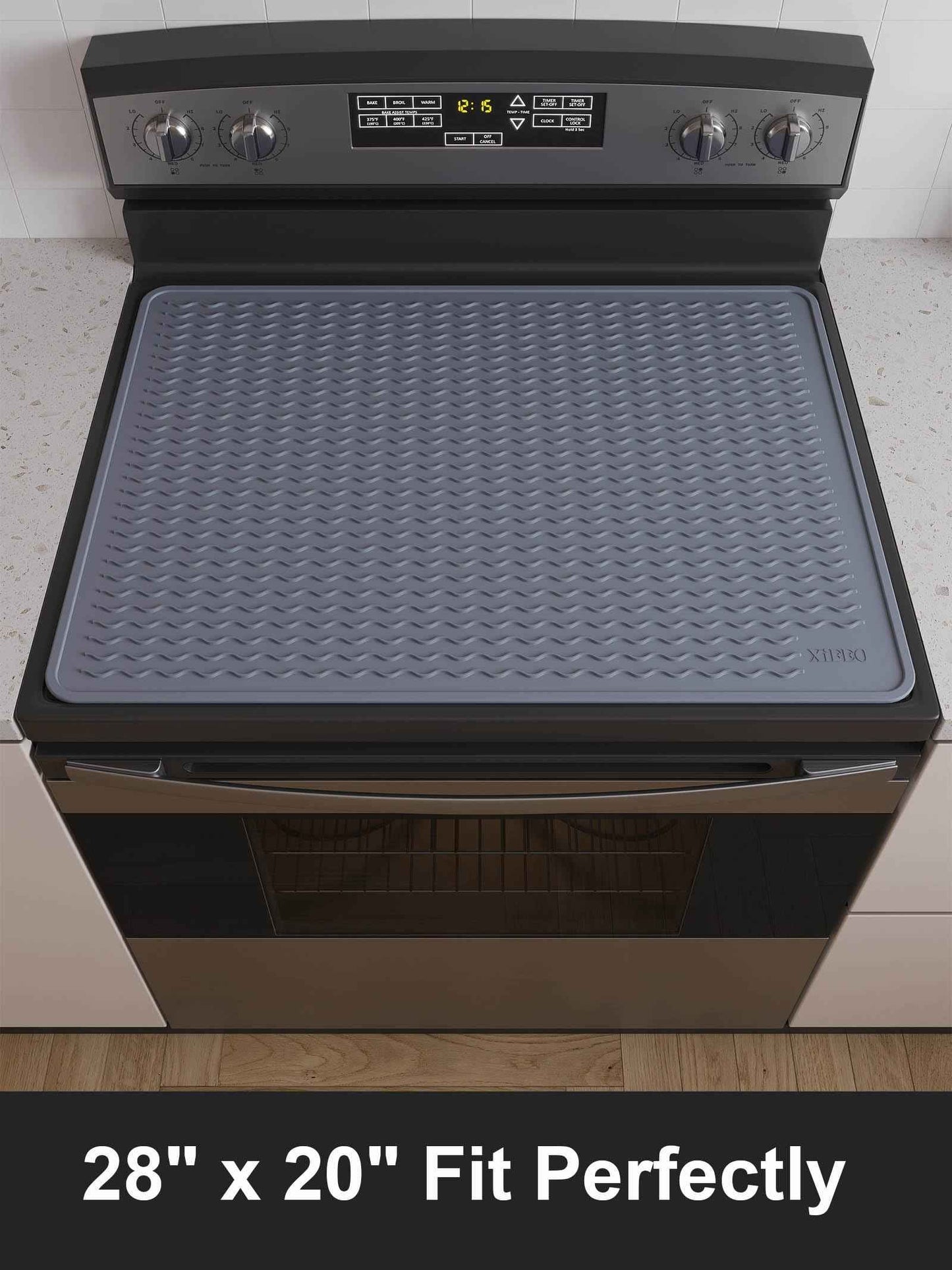 XiFEO Stove Top Covers for Electric Stove, Food Grade Heavy Duty Silicone Glass Stove Top Cover Protector, Induction Cooktop Protector, Heat Resistant Range Ceramic Stove Top Covers Mat, Oven Cover