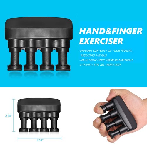 Hand Grip Strength Trainer Kits 4 Pack, Hand gripper strengthener, Forearm strengthener, Wrist Strengthener, Finger Exerciser,Hand Gripper, Gyroball Gyro Ball,Strength Trainer for Athletes, Pianists