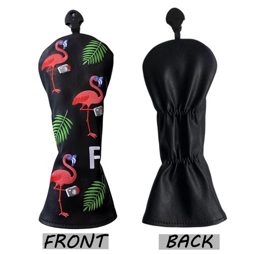 Flamingo Golf Club Headcover 3 Wood Head Cover Golf Premium（PU Leather Fairway Wood Head Cover Gift for Men (1pc (for Fairway))